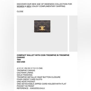 CELINE wallet with Coin Triomphe